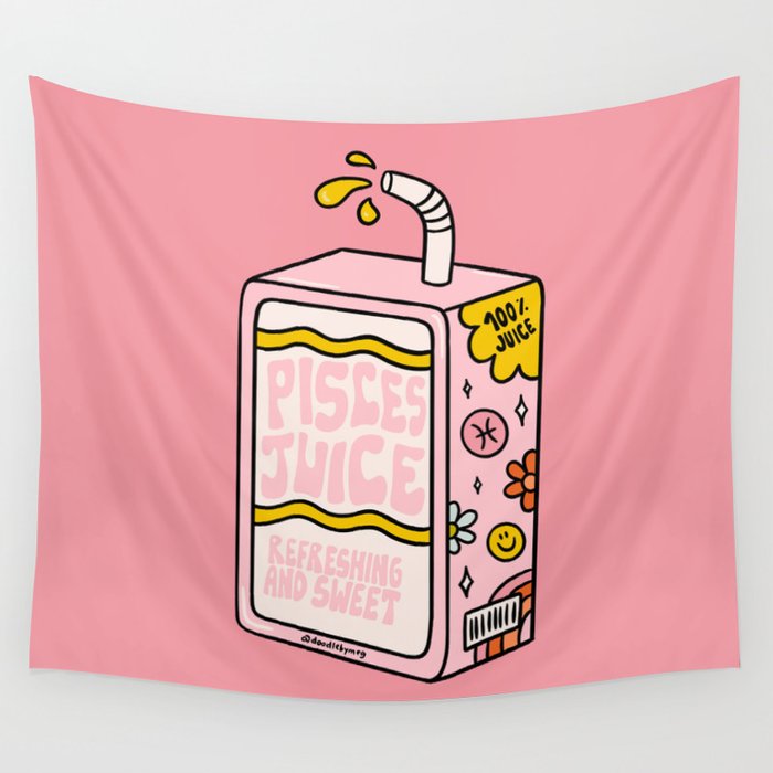 Pisces Juice Box Wall Tapestry Gallery Image 1