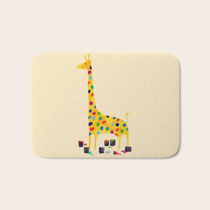 Paint by number giraffe Bath Mat Gallery Image 1