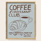 Coffee and Croissant Club  Serving Tray Gallery Image 1