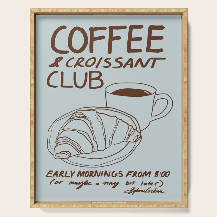 Coffee and Croissant Club  Serving Tray Gallery Image 1