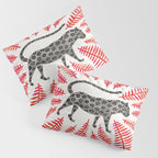 Black Jaguar - Red Leaf Palette Pillow Sham Gallery Image 3