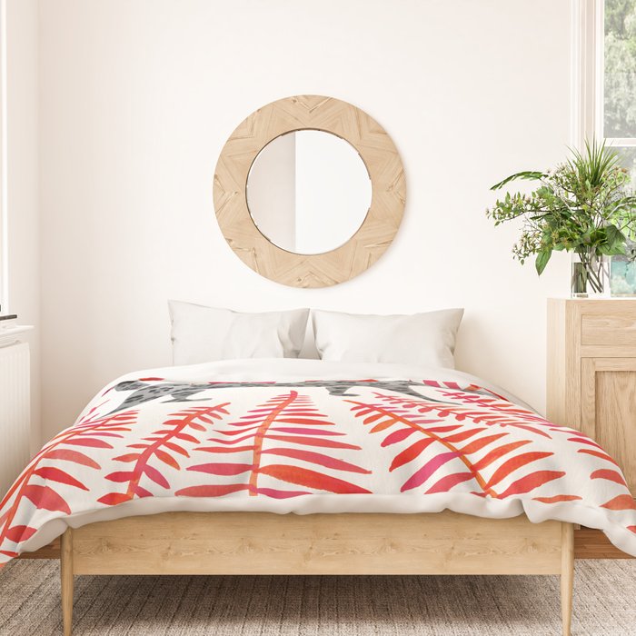 Black Jaguar - Red Leaf Palette Duvet Cover Gallery Image 3
