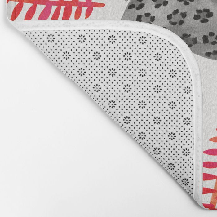 Black Jaguar - Red Leaf Palette Bath Mat Gallery Image 2