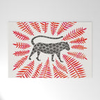 Black Jaguar - Red Leaf Palette Welcome Mat Gallery Image 1