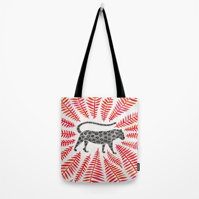 Black Jaguar - Red Leaf Palette Tote Bag Gallery Image 2