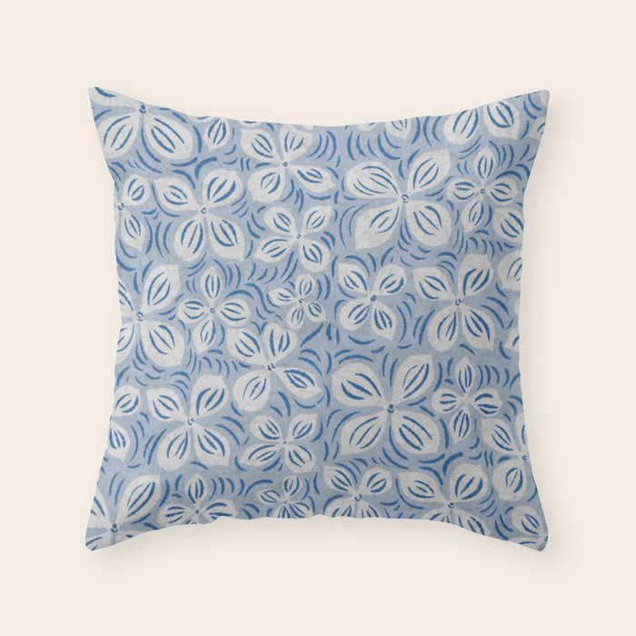 Dogwood Blue Throw Pillow Gallery Image 1