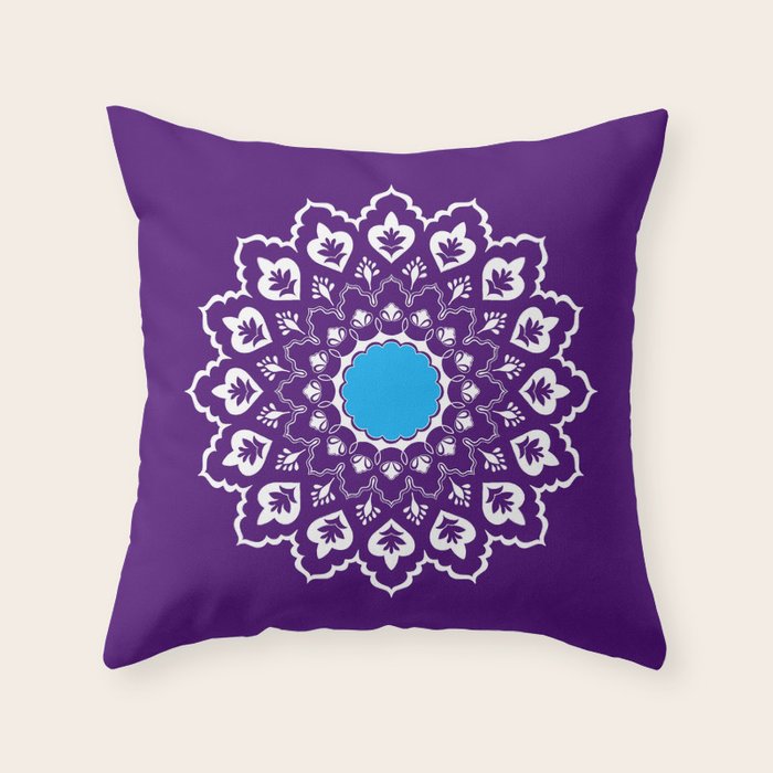 Mughal Motifs Throw Pillow Gallery Image 6