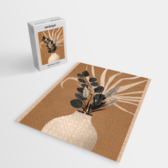 Minimal vase with plant leaves 1 Jigsaw Puzzle Gallery Image 2