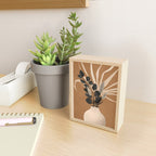 Minimal vase with plant leaves 1 Mini Art Print Gallery Image 2