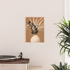 Minimal vase with plant leaves 1 Poster Gallery Image 2