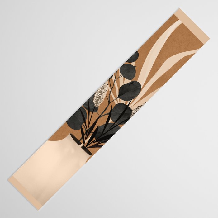 Minimal vase with plant leaves 1 Table Runner Gallery Image 3