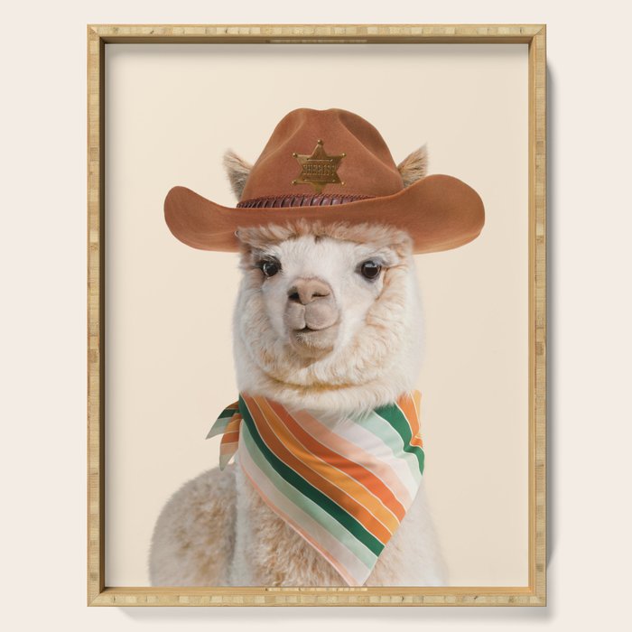 Cowboy Alpaca Serving Tray Gallery Image 1