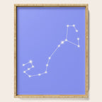 Scorpio Zodiac Star Constellation Line Art Pastel Purple Serving Tray Gallery Image 1