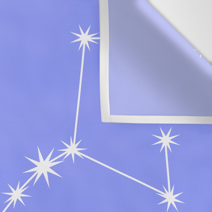 Scorpio Zodiac Star Constellation Line Art Pastel Purple Wall Tapestry Gallery Image 3