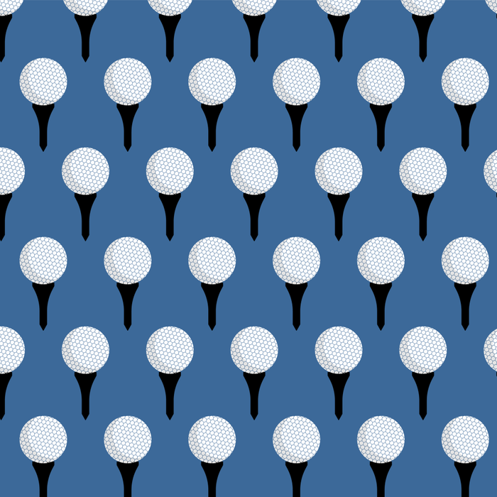 Golf Ball & Tee Pattern (Blue) Coffee Mug Gallery Image 2
