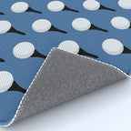 Golf Ball & Tee Pattern (Blue) Rug Gallery Image 4