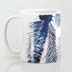 Indigo Navy, PALM TREES, upside down Coffee Mug Gallery Image 3