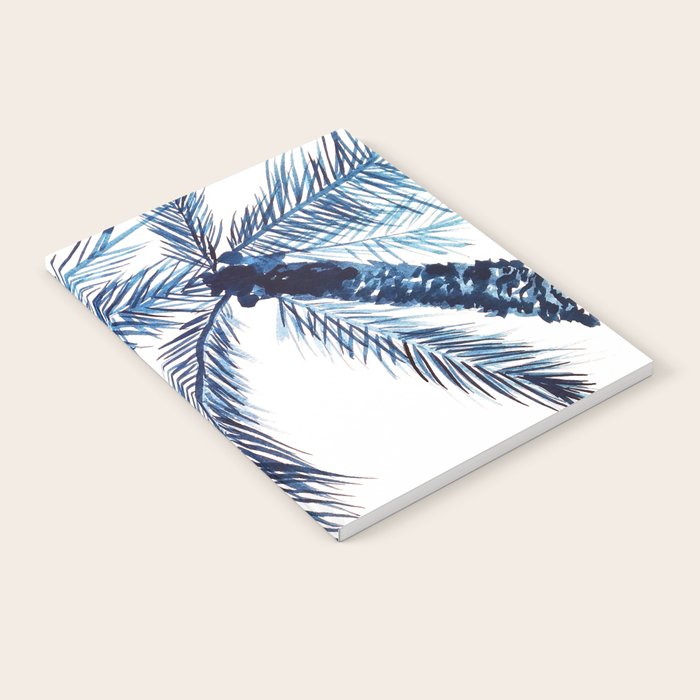 Indigo Navy, PALM TREES, upside down Notebook Gallery Image 1