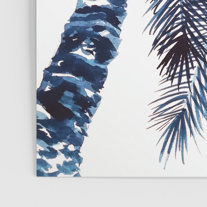 Indigo Navy, PALM TREES, upside down Poster Gallery Image 3