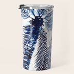 Indigo Navy, PALM TREES, upside down Travel Mug Gallery Image 3