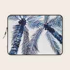 Indigo Navy, PALM TREES, upside down Laptop Sleeve Gallery Image 1