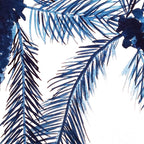 Indigo Navy, PALM TREES, upside down Coffee Mug Gallery Image 2