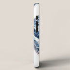 Indigo Navy, PALM TREES, upside down iPhone Case Gallery Image 2