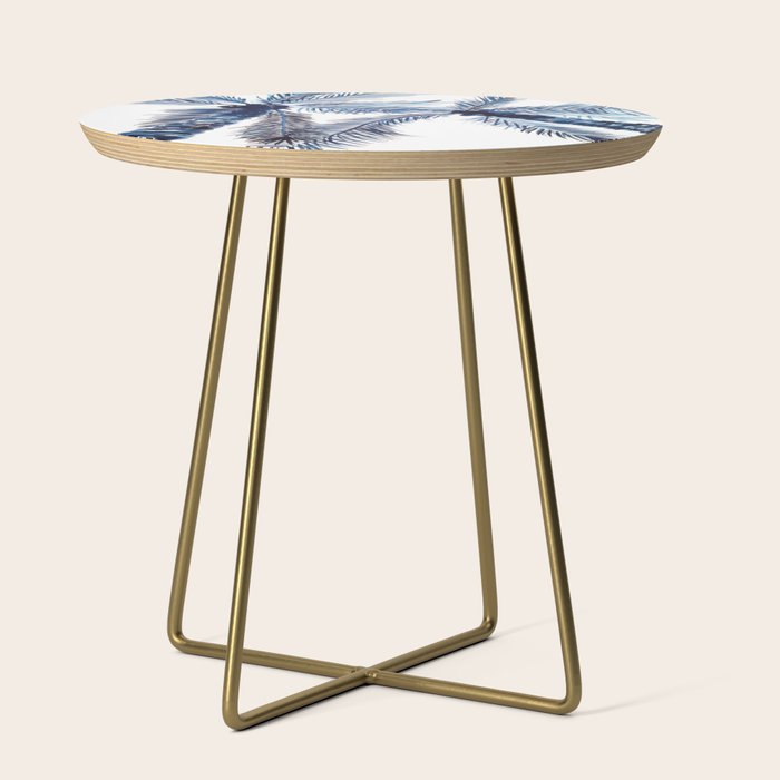 Indigo Navy, PALM TREES, upside down Side Table Gallery Image 1