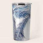 Indigo Navy, PALM TREES, upside down Travel Mug Gallery Image 1