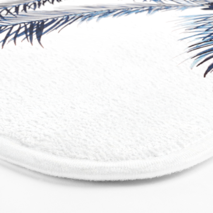 Indigo Navy, PALM TREES, upside down Bath Mat Gallery Image 3