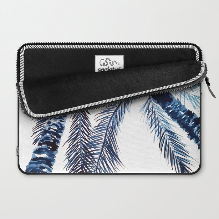 Indigo Navy, PALM TREES, upside down Laptop Sleeve Gallery Image 2