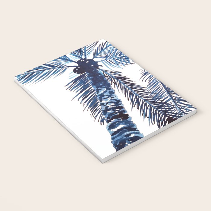 Indigo Navy, PALM TREES, upside down Notebook Gallery Image 3