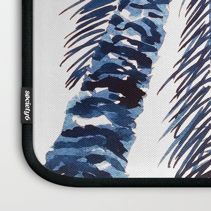 Indigo Navy, PALM TREES, upside down Laptop Sleeve Gallery Image 3
