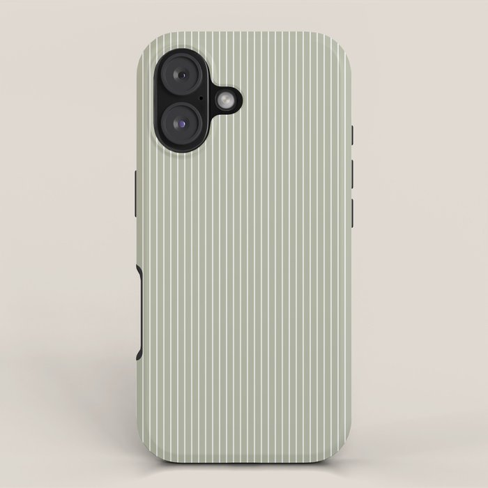 Lines #6 (Sage Green) iPhone Case Gallery Image 1