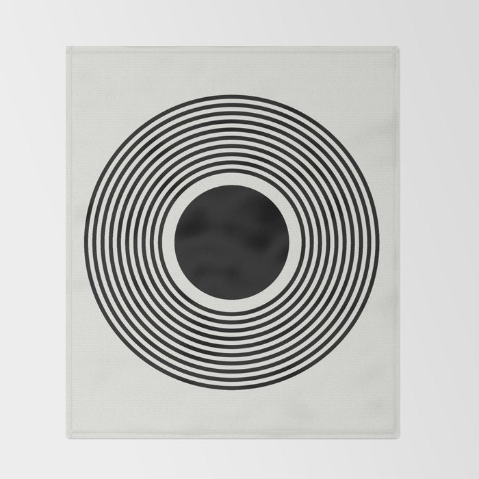 minimal circle  Throw Blanket Gallery Image 2