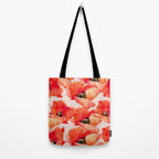 Abstract watercolor red orange pink poppies flowers Tote Bag Gallery Image 2