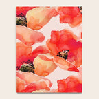 Abstract watercolor red orange pink poppies flowers Notebook Gallery Image 4