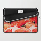 Abstract watercolor red orange pink poppies flowers Laptop Sleeve Gallery Image 2