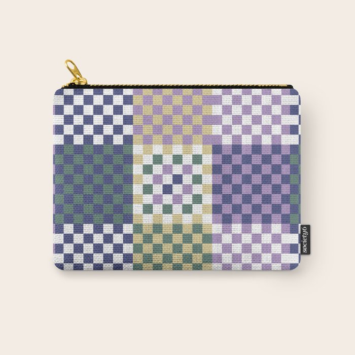 Bold colors block grid C Carry All Pouch Gallery Image 1