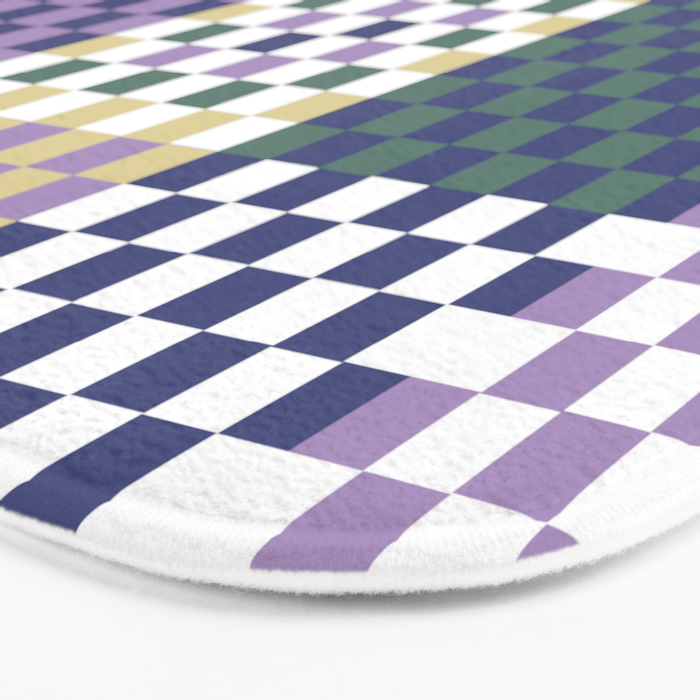 Bold colors block grid C Bath Mat Gallery Image 3