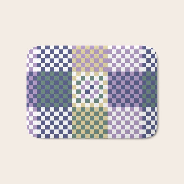 Bold colors block grid C Bath Mat Gallery Image 1