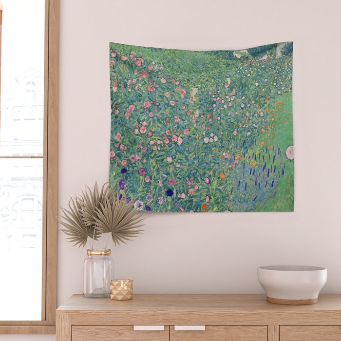 Gustav Klimt Italian GardenLand 1913 Wall Tapestry Gallery Image 2
