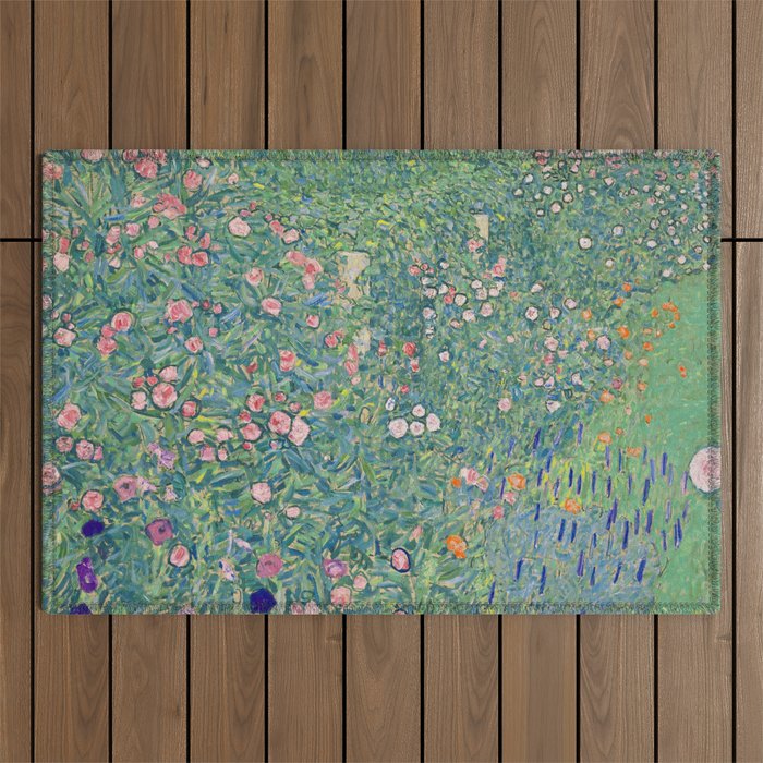 Gustav Klimt Italian GardenLand 1913 Outdoor Rug Gallery Image 1
