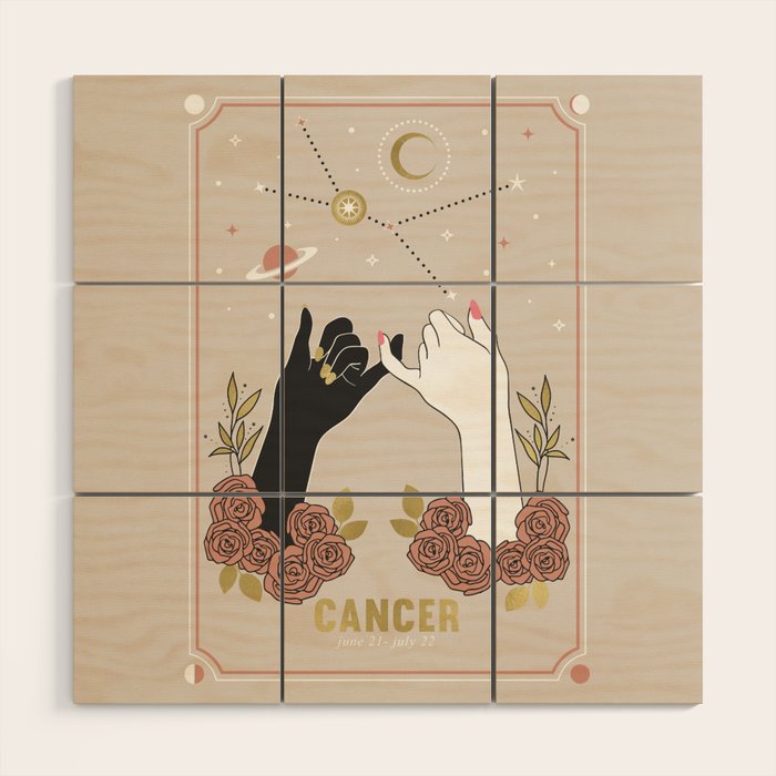 Cancer Zodiac Series Wood Wall Art Gallery Image 1