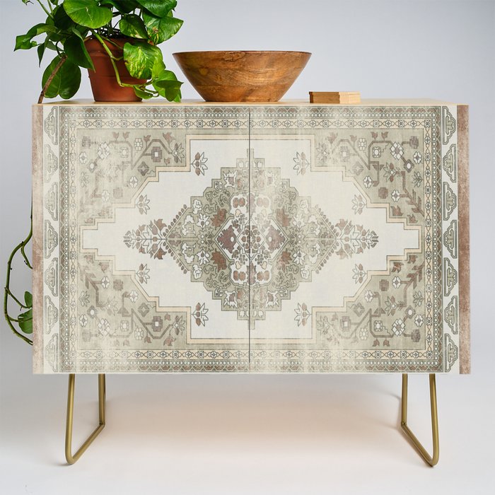 turkish floral - sage & brown Credenza Gallery Image 1