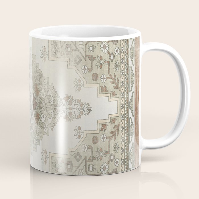 turkish floral - sage & brown Coffee Mug Gallery Image 1