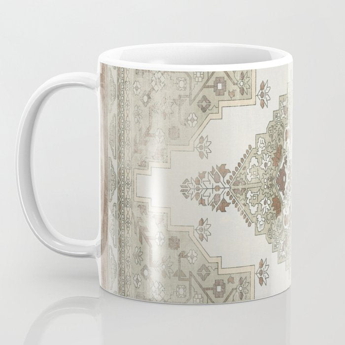 turkish floral - sage & brown Coffee Mug Gallery Image 3