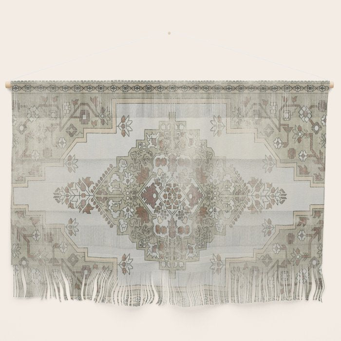 turkish floral - sage & brown Wall Hanging Gallery Image 1