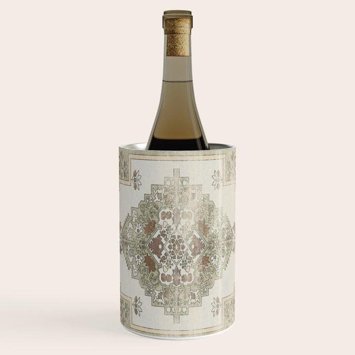 turkish floral - sage & brown Wine Chiller Gallery Image 1