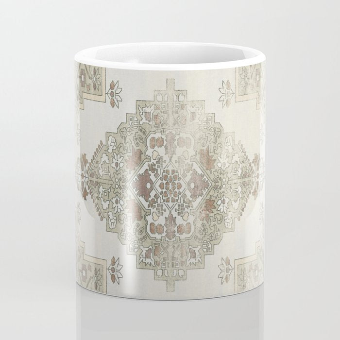 turkish floral - sage & brown Coffee Mug Gallery Image 4
